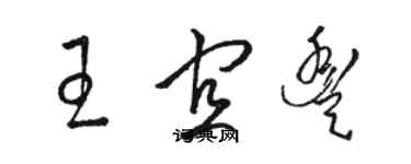 駱恆光王宜豐草書個性簽名怎么寫