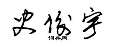 朱錫榮史俊宇草書個性簽名怎么寫