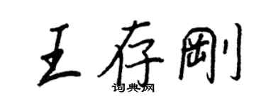 王正良王存剛行書個性簽名怎么寫