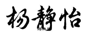 胡問遂楊靜怡行書個性簽名怎么寫