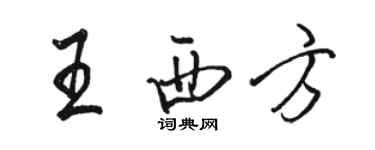 駱恆光王西方行書個性簽名怎么寫