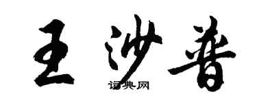 胡問遂王沙普行書個性簽名怎么寫