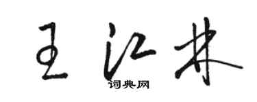 駱恆光王江林草書個性簽名怎么寫