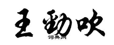 胡問遂王勁吹行書個性簽名怎么寫