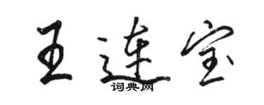 駱恆光王連寶行書個性簽名怎么寫