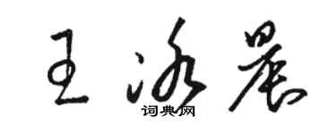 駱恆光王冰晨草書個性簽名怎么寫