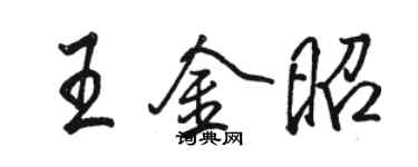 駱恆光王金昭行書個性簽名怎么寫