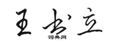 駱恆光王書立行書個性簽名怎么寫