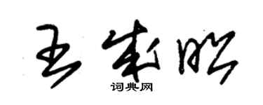 朱錫榮王成昭草書個性簽名怎么寫