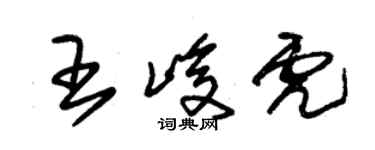 朱錫榮王峻虎草書個性簽名怎么寫