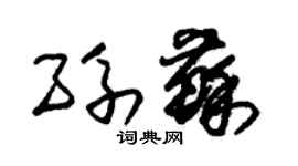 朱錫榮孫蘇草書個性簽名怎么寫