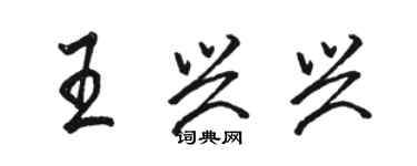 駱恆光王興興行書個性簽名怎么寫