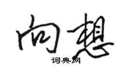 駱恆光向想行書個性簽名怎么寫