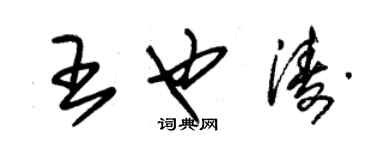 朱錫榮王也濤草書個性簽名怎么寫