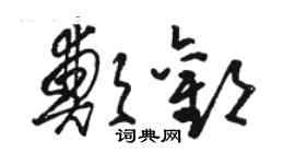 駱恆光鄭歡草書個性簽名怎么寫