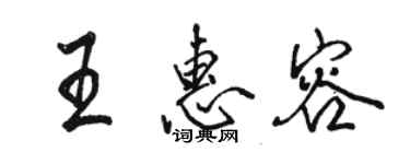 駱恆光王惠容行書個性簽名怎么寫