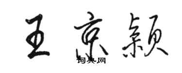 駱恆光王京穎行書個性簽名怎么寫