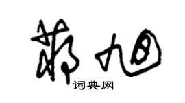 朱錫榮蔣旭草書個性簽名怎么寫