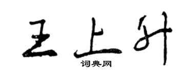 曾慶福王上升行書個性簽名怎么寫