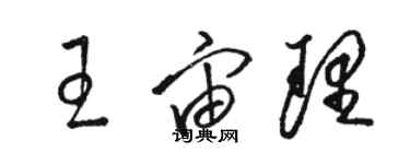 駱恆光王宙理草書個性簽名怎么寫