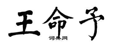 翁闓運王命予楷書個性簽名怎么寫