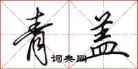 田英章青蓋行書怎么寫
