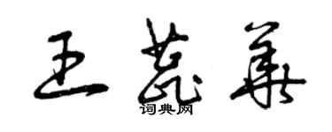 曾慶福王蕊華草書個性簽名怎么寫