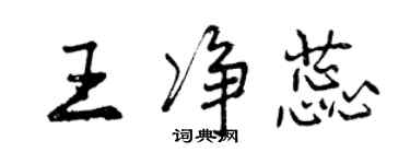 曾慶福王淨蕊行書個性簽名怎么寫