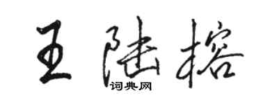 駱恆光王陸榕行書個性簽名怎么寫