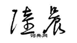 曾慶福陸晨草書個性簽名怎么寫