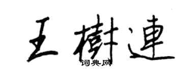 王正良王樹連行書個性簽名怎么寫