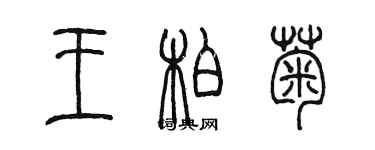 陳墨王柏菊篆書個性簽名怎么寫