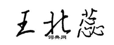 王正良王北蕊行書個性簽名怎么寫
