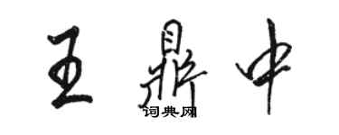 駱恆光王鼎中行書個性簽名怎么寫