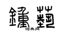 曾慶福鍾藝篆書個性簽名怎么寫