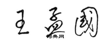 駱恆光王孟國草書個性簽名怎么寫