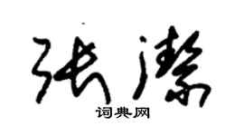 朱錫榮張潔草書個性簽名怎么寫