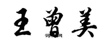 胡問遂王曾美行書個性簽名怎么寫