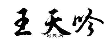 胡問遂王天吟行書個性簽名怎么寫