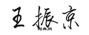 駱恆光王振京行書個性簽名怎么寫