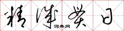 梁錦英精誠貫日草書怎么寫