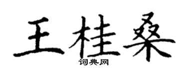丁謙王桂桑楷書個性簽名怎么寫