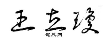 曾慶福王立瓊草書個性簽名怎么寫