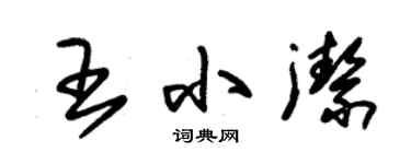 朱錫榮王小潔草書個性簽名怎么寫