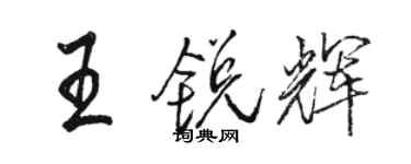 駱恆光王銳輝行書個性簽名怎么寫