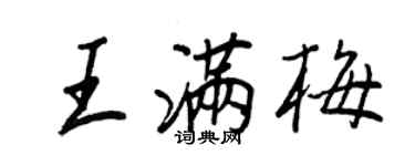 王正良王滿梅行書個性簽名怎么寫