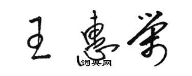 駱恆光王惠榮草書個性簽名怎么寫