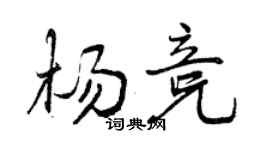 曾慶福楊競行書個性簽名怎么寫