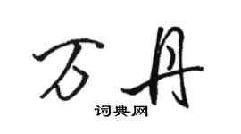 駱恆光萬丹行書個性簽名怎么寫