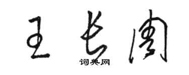 駱恆光王長周草書個性簽名怎么寫